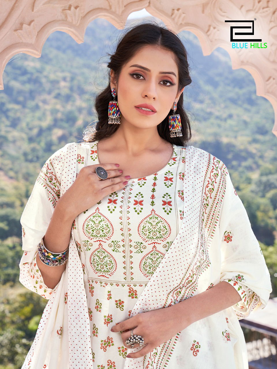 Blue Hills Senorita Vol 3 Heavy Festive Wear Wholesale Printed Kurtis With Dupatta Catalog